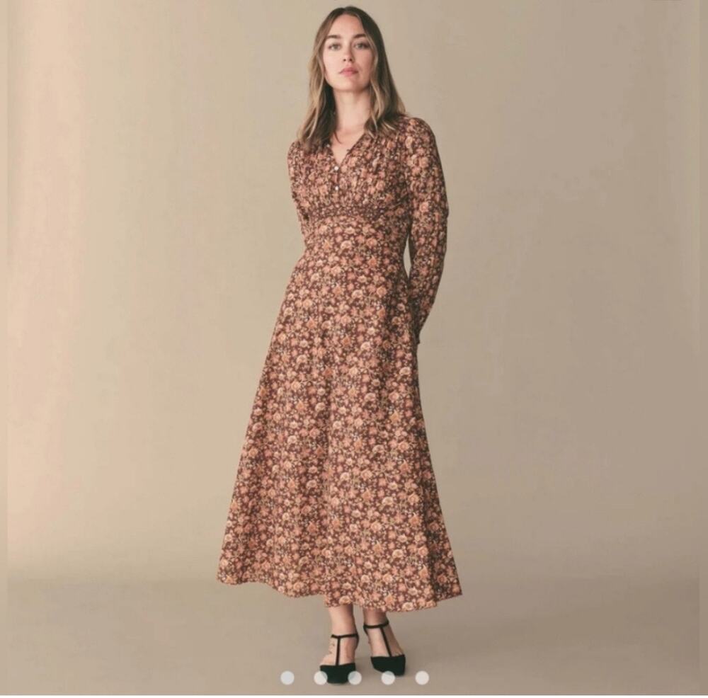 DOEN Milana Dress in Mulberry Vine Floral M